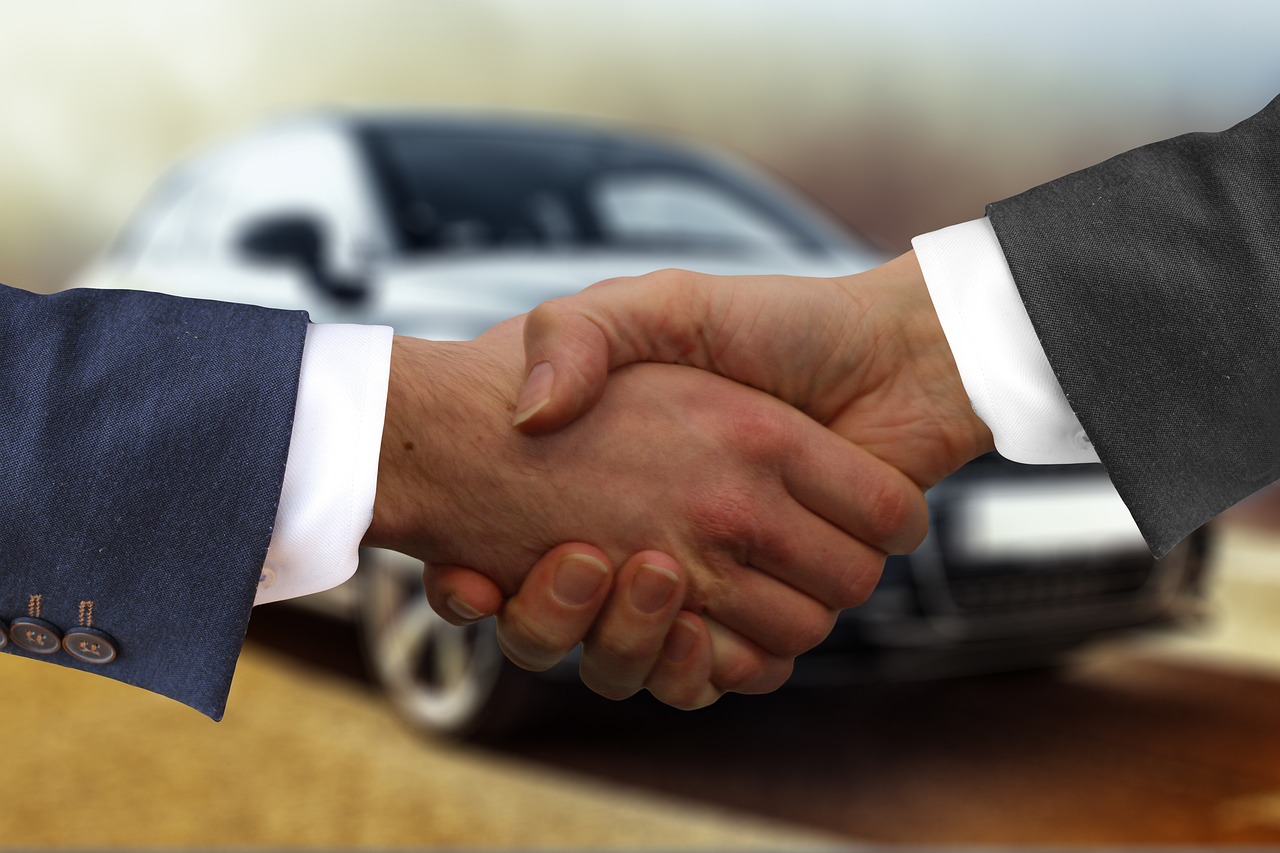 handshake, autokaufmann, automobile